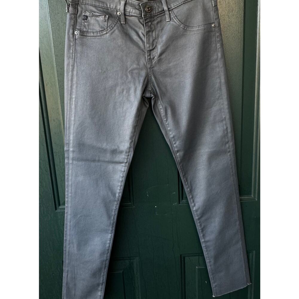 NWOT AG Farrah Skinny Jeans 27 Made in USA Gunmetal Coated Denim $225 MSRP